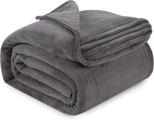 Miniatura 10 de Utopia Bedding Manta de forro polar negro, tamaño individual, ligera, mullida, suave, antiestática de microfibra (60 x 80 pulgadas)
