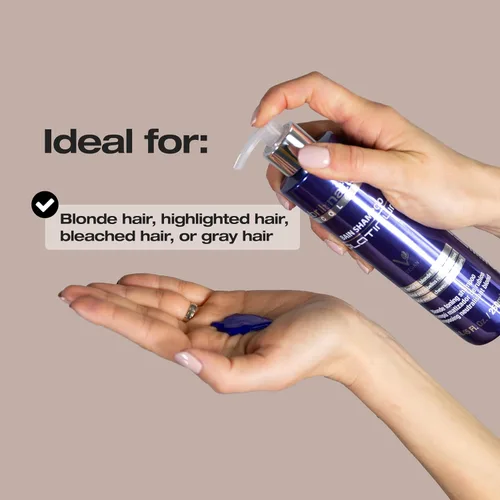 Miniatura 7 de Abril Et Nature Bain Shampoo Platinum - 33.8 fl oz - Champú Tonificante Morado - para tonificar el cabello gris o decolorado - Elimina tonos