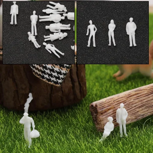 Miniatura 3 de The Lord of the Tools 100 piezas de figuras blancas sin pintar 1:100, exquisitos modelos de personajes en miniatura, accesorios decorativos