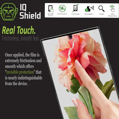 Miniatura 8 de IQShield Paquete de 2 protectores de pantalla para Samsung Galaxy S23 Ultra: película de TPU transparente, instalación sin burbujas, resistente a