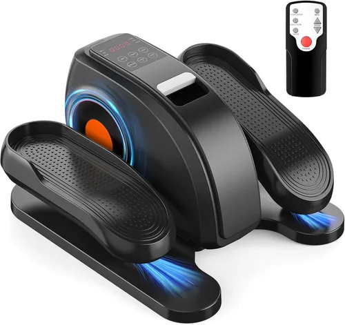 Miniatura 11 de OLIXIS Máquina elíptica debajo del escritorio: mini ejercitador de pedal compacto y silencioso con velocidad ajustable, pantalla LED, solución