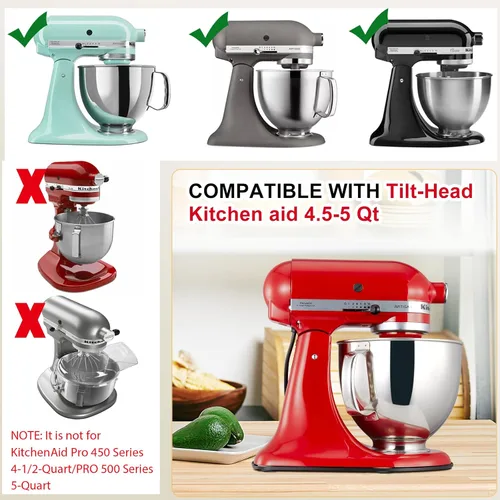 Miniatura 3 de Tapete deslizante para mezclador KitchenAid - Tapete deslizante para mezclador de metal compatible con mezclador de pie KitchenAid de 4.5-5 cuartos