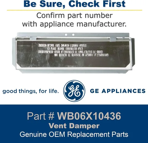 Miniatura 3 de GE WB06X10436 Amortiguador de ventilación OEM genuino para microondas GE