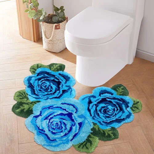 Miniatura 12 de USTIDE Alfombra de girasol esponjosa, alfombra suave y lanuda de flores, hecha a mano, alfombras modernas, lavables, para sala de estar, lavandería