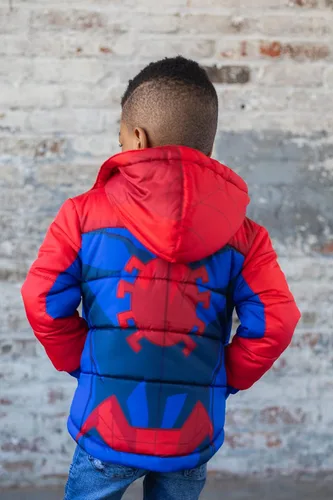 Miniatura 3 de Marvel Avengers Spider-Man Hulk Black Panther Captain America - Abrigo de invierno con cremallera para niños pequeños a grandes