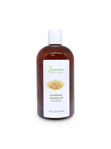 Aceite de sésamo portador de virgenes sin refinar tostado prensado en frío de 4 onzas a 1 libra (48 onzas (3 x 16 onzas)