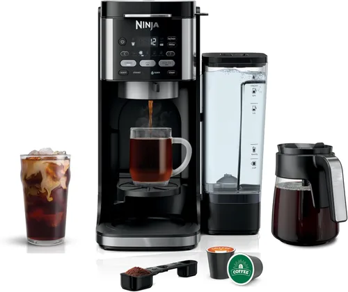 Ninja | Cafetera de goteo | Máquina de café DualBrew Pro caliente y helada | Uso con cápsulas de café K-Cup | 3 estilos de preparación (clásico,