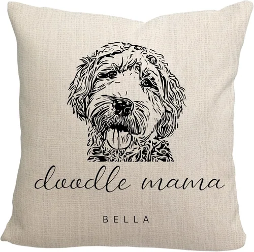 Miniatura 10 de Pattern Pop - Almohada personalizada con arco y garabatos - Funda de almohada - Almohada decorativa para perro - Funda de almohada cuadrada de 18 x