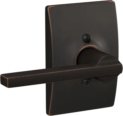 Miniatura 63 de Schlage F10 LAT 626 CEN Latitude - Manilla de puerta con moldura Century, cerradura de paso para pasillo y armario, cromo satinado