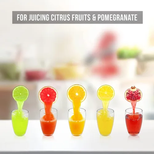 Miniatura 8 de Eurolux Exprimidor de cítricos de hierro fundido Prensa manual extra grande de grado comercial Exprimidor de mesa resistente para jugo de Rojo
