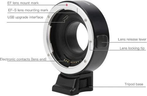 Miniatura 3 de KIMISS Fuji Lenses X Mount para Canon, EF‑FX1 Anillo adaptador de montaje de lente de enfoque automático para lente de montura EF/EF‑S a cámara