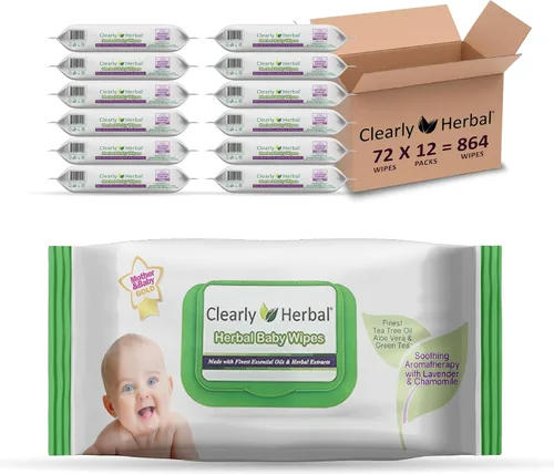 Toallitas para bebé, hechas con aceites esenciales y extractos de hierbas naturales, Parent's Choice, paquete de 864 toallitas a base de plantas (12
