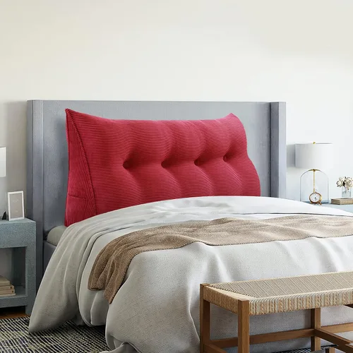 Miniatura 11 de VERCART Almohadas de cuña para cabecero de cama, almohada de cuña para cabecero, almohada triangular, almohadas de cuña, almohada con funda Café
