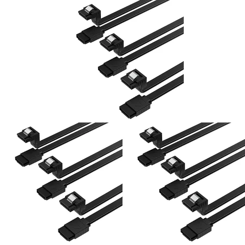 Miniatura 8 de SABRENT Cable de datos SATA III (6 Gbit/s) en ángulo recto con pestillo de bloqueo para unidades HDD/SSD/CD y DVD