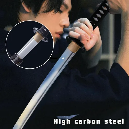Miniatura 4 de Katana de entrenamiento, espada tradicional hecha a mano, Katanas de espiga completa de acero de resorte 9260, auténticas espadas samuráis