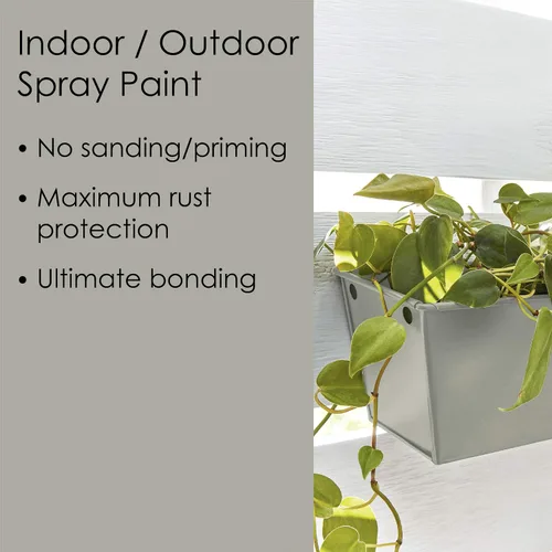 Miniatura 334 de Krylon Fusion - Pintura en aerosol adhesiva todo en uno para uso en interiores y exteriores, 12 onzas, aluminio