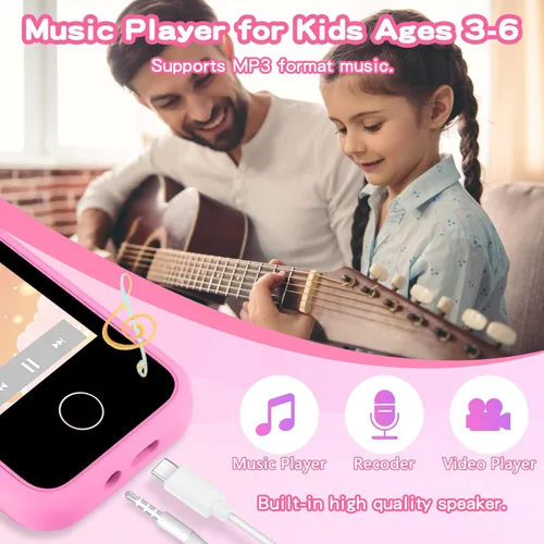 Miniatura 5 de Teléfono Inteligente para Niñas, Regalo de Navidad y Cumpleaños para Niñas de 3-8 Años, Teléfono de Juguete para Niños, Teléfono Celular de Juguete