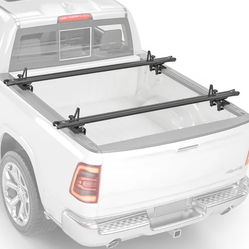 Miniatura 11 de Modelo APX2502-BLK - Escalera de aluminio para camioneta de perfil bajo con topes de carga