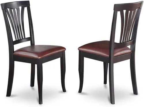 Miniatura 4 de East West Furniture AVON5-BLK-LC - Juego de mesa de comedor de 5 piezas para 4 personas, incluye una mesa de cocina ovalada con hoja de mariposa y 4