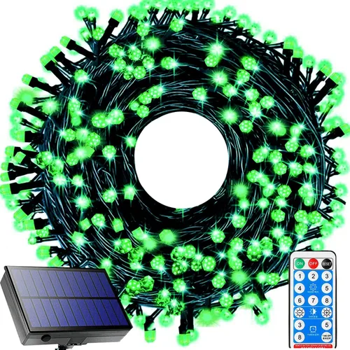 Miniatura 8 de Luces solares de Navidad para exteriores, 115 pies, 300 LED, 8 modos, impermeables, luces de patio para árbol de Navidad, patio, jardín, decoración