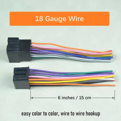 Miniatura 4 de Adaptador de arnés de cable ISO de radio macho hembra de 16 pines para Peterbilt Freightliner International Semi Truck Volvo Sterling Mack Kenworth