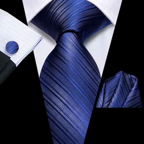 Miniatura 223 de Dubulle Corbata tejida de cachemira para hombre y gemelos de pañuelo para hombre, conjunto de gemelos para boda formal y negocios