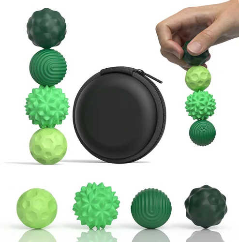 Miniatura 14 de Bolas Magnéticas de Silicona Juguete Fidget para Adultos, Bolas de Imanes de Silicona Suave, 2PCS Extra Grandes de 40.5mm Juguetes Sensoriales