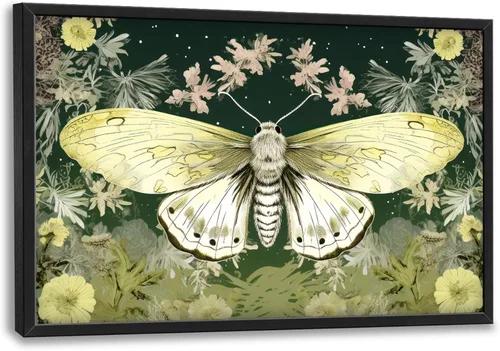 Miniatura 60 de Cuadros Grandes Enmarcados Arte de Pared para Sala de Estar, Lobos del Bosque Decoración de Pared de Gran Tamaño Lobo Animal Impresión en Lienzo