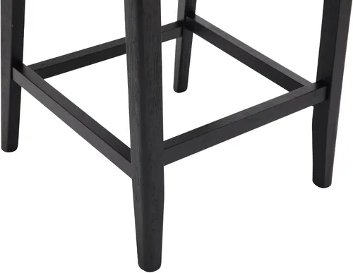 Miniatura 6 de VESCASA Taburetes tapizados de encimera de 26.5 pulgadas de alto con respaldo de ratán rectangular, sillas de bar modernas de altura de mostrador