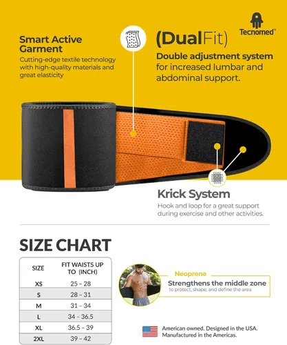 Miniatura 2 de Tecnomed Entrenador de cintura para mujer: reductor de cintura premium, cinturón de sudor mientras entrenas, banda de vientre de apoyo posparto