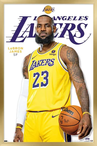 Miniatura 9 de NBA Los Angeles Lakers - Póster de pared de la serie 23 de LeBron James, 22.4 pulgadas de largo x 14.7 pulgadas de ancho, versión enmarcada