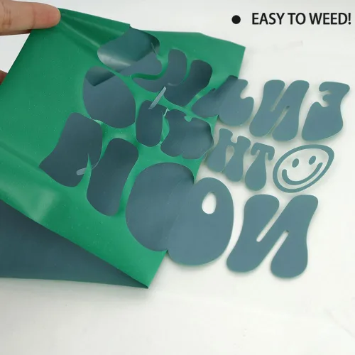 Miniatura 3 de Vinilo de transferencia de calor, 12 pulgadas x 5 pies, vinilo verde 3D para planchar en camiseta, compatible con todas las máquinas cortadoras