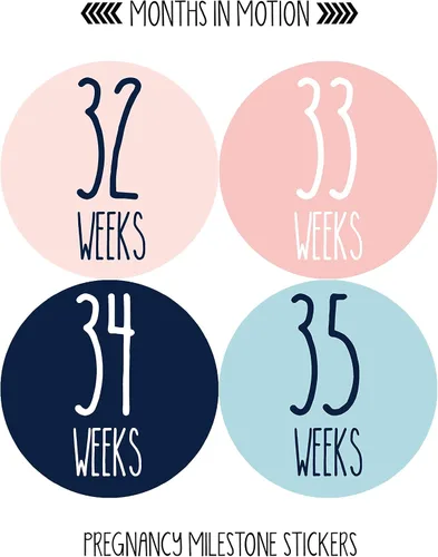 Miniatura 7 de Calcomanías semanales de crecimiento del embarazo, de semana a semana, embarazada esperando fotos, recuerdo de maternidad, panza de bebé