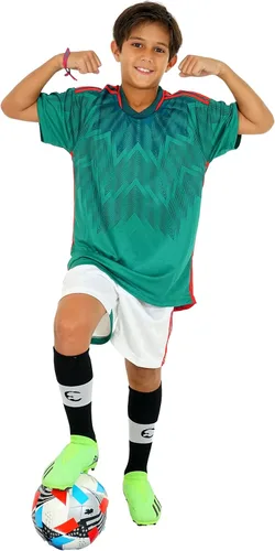 Miniatura 9 de PAIRFORMANCE Uniformes de fútbol para niños, camiseta deportiva de equipo y pantalones cortos para niños, ropa deportiva, unisex, de 4 a 14 años