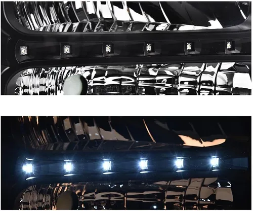 Miniatura 6 de CHEDA Conjunto de faros LED DRL, compatible con Ford F250 F350 F450 F550 Super Duty 2005 2006 2007 (lente transparente carcasa negra reflector ámbar)