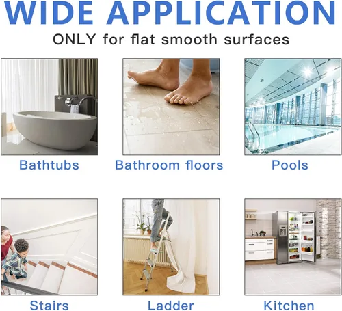 Miniatura 4 de Supkiir Adhesivos antideslizantes para bañera, 24 unidades antideslizantes con raspador para bañera, bañera, ducha, piscina, escaleras, cocina, 15