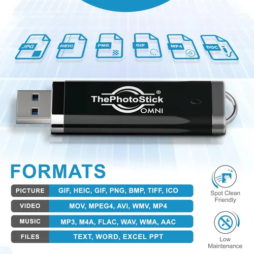 Miniatura 7 de ThePhotoStick® Omni 128 GB (paquete de 2) - Copia de seguridad y transferencia de fotos y video Organizador de archivos digital Conexión USB