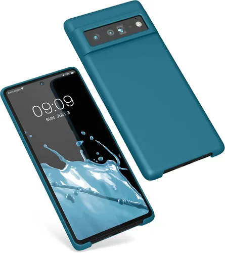Miniatura 604 de kwmobile Funda Compatible con Google Pixel 6 Pro - Funda de teléfono de silicona TPU con acabado suave - Azul Arrecife