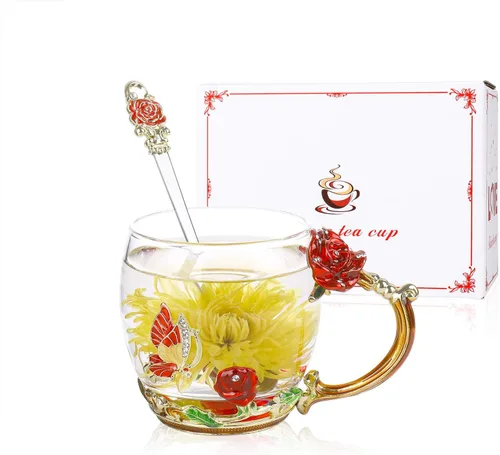 Taza de Té del Día de la Madre, Tazas de Té Duraderas y Fuertes con Platillos, Usadas para Juego de Tazas de Té de Colección, Regalos para Mamá