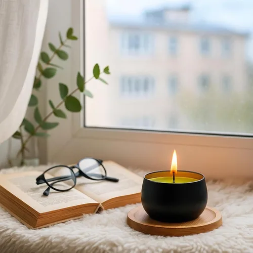 Miniatura 9 de ZENFUN 24 latas de velas negras con tapas, tarros de velas vacías a granel de 8 onzas, recipientes de lata de metal para hacer velas, almacenar