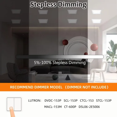 Miniatura 5 de LZHOME - Luz empotrable LED cuadrada de 11 pulgadas y 26 W, 3 colores de temperatura seleccionable y regulable, 2200 lúmenes, iluminación LED