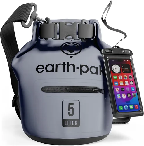 Miniatura 8 de Earth Pak Bolsa seca impermeable con bolsillo con cremallera, mochila impermeable para mantener el equipo seco Amarillo