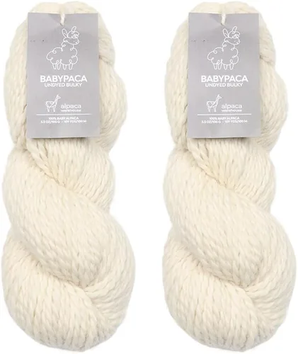 Miniatura 38 de Juego de 3 madejas 100% de lana de alpaca bebé, peso voluminoso, fabricadas en Perú, celestial suave y perfecto para tejer y tejer a ganchillo