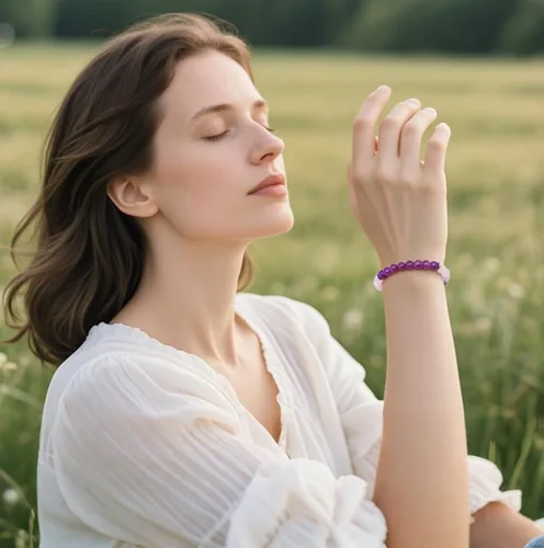 Miniatura 2 de Pulseras curativas para mujeres, cuentas de yoga antiansiedad, alivio del estrés, pensamientos curativos, pulseras de relajación, aromaterapia