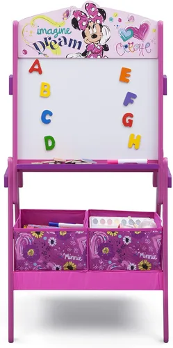 Miniatura 9 de Delta Children MySize - Caballete de almacenamiento de doble cara para niños, ideal para manualidades, dibujo, educación en casa y más, color blanco
