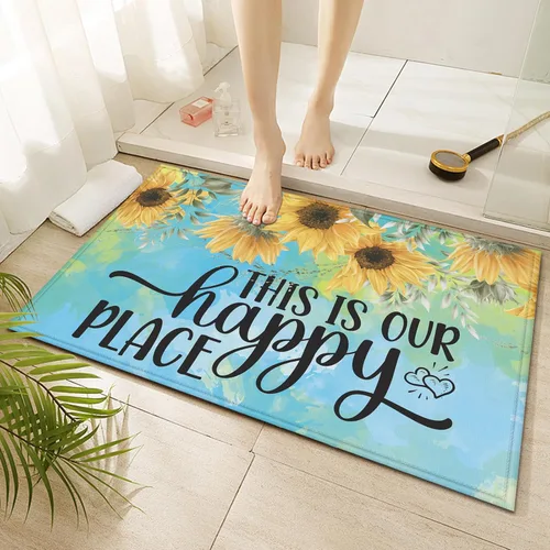 Miniatura 17 de Tapete de baño de mármol blanco y negro, antideslizante, lavable, de secado rápido, para entrada, interior y exterior, lavandería, 17 x 30 pulgadas