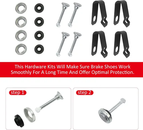 Miniatura 4 de Kit de zapatas de freno delanteras y traseras para Honda Foreman 400 Foreman 450 Rancher 350 Rancher 400, OEM# 06450-HN5-671 45175-HC4-006