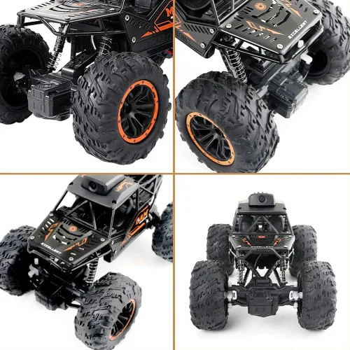 Miniatura 7 de Auto a control remoto 1:18 con cámara, aleación de alta velocidad, camión todoterreno de carreras rápidas, vehículo eléctrico de juguete para niños