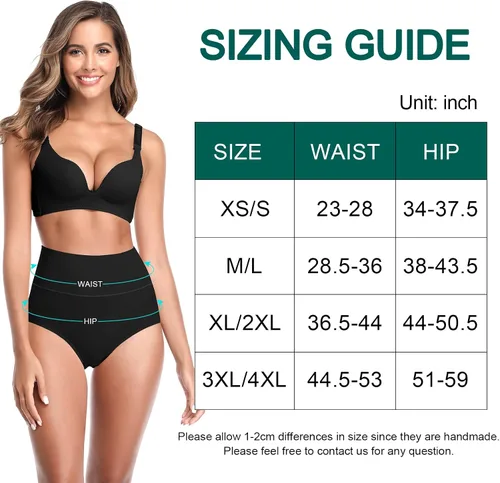 Miniatura 6 de Ropa interior de algodón de cintura alta para mujer, ropa interior suave súper elástica, bragas de cobertura completa para mujer