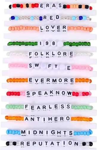 AIMADE Taylor Album Inspired - Juego de pulseras bohemias en capas, pulseras de amistad, regalos de joyería para mujeres y niñas